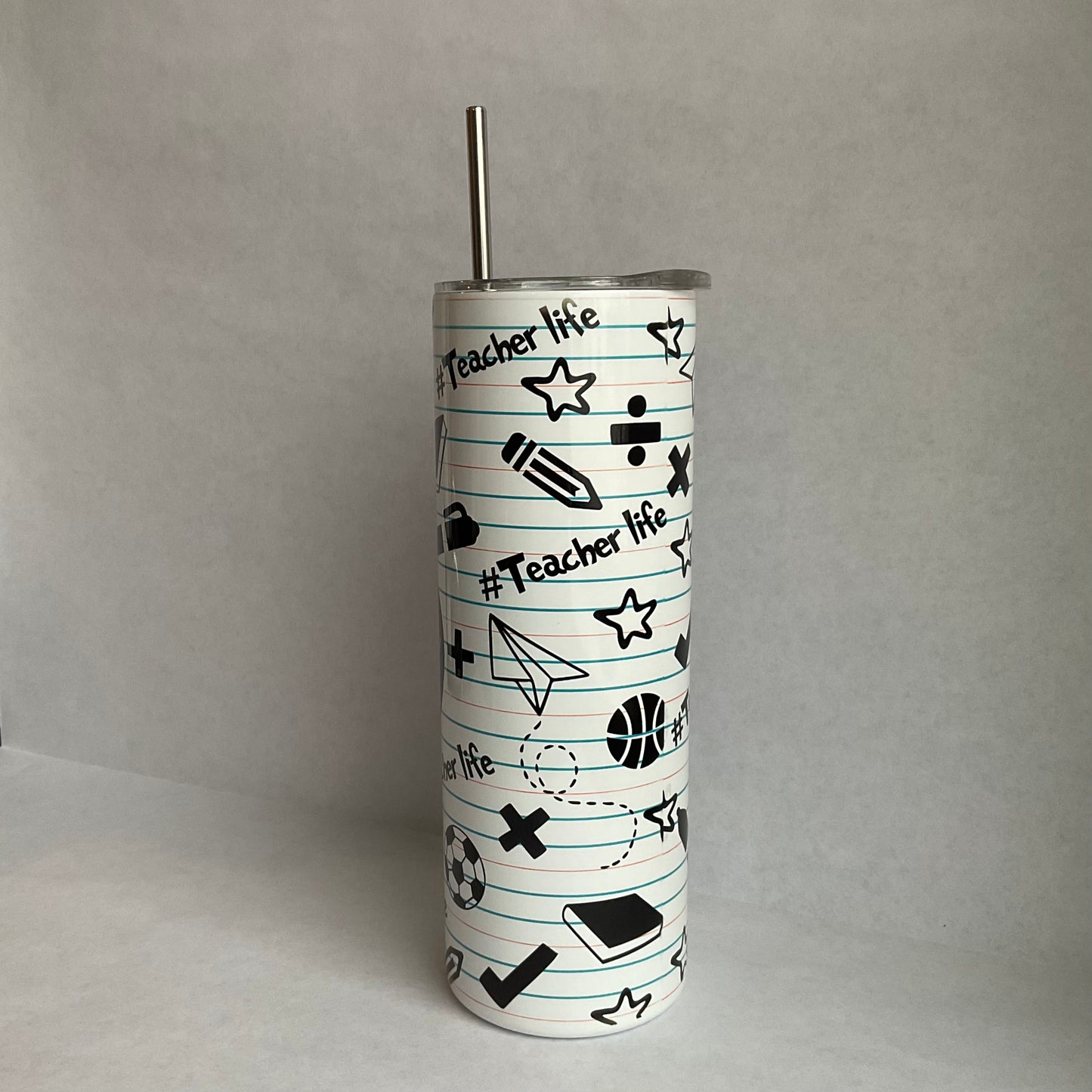 #Teacherlife I 20oz I Skinny Tumbler